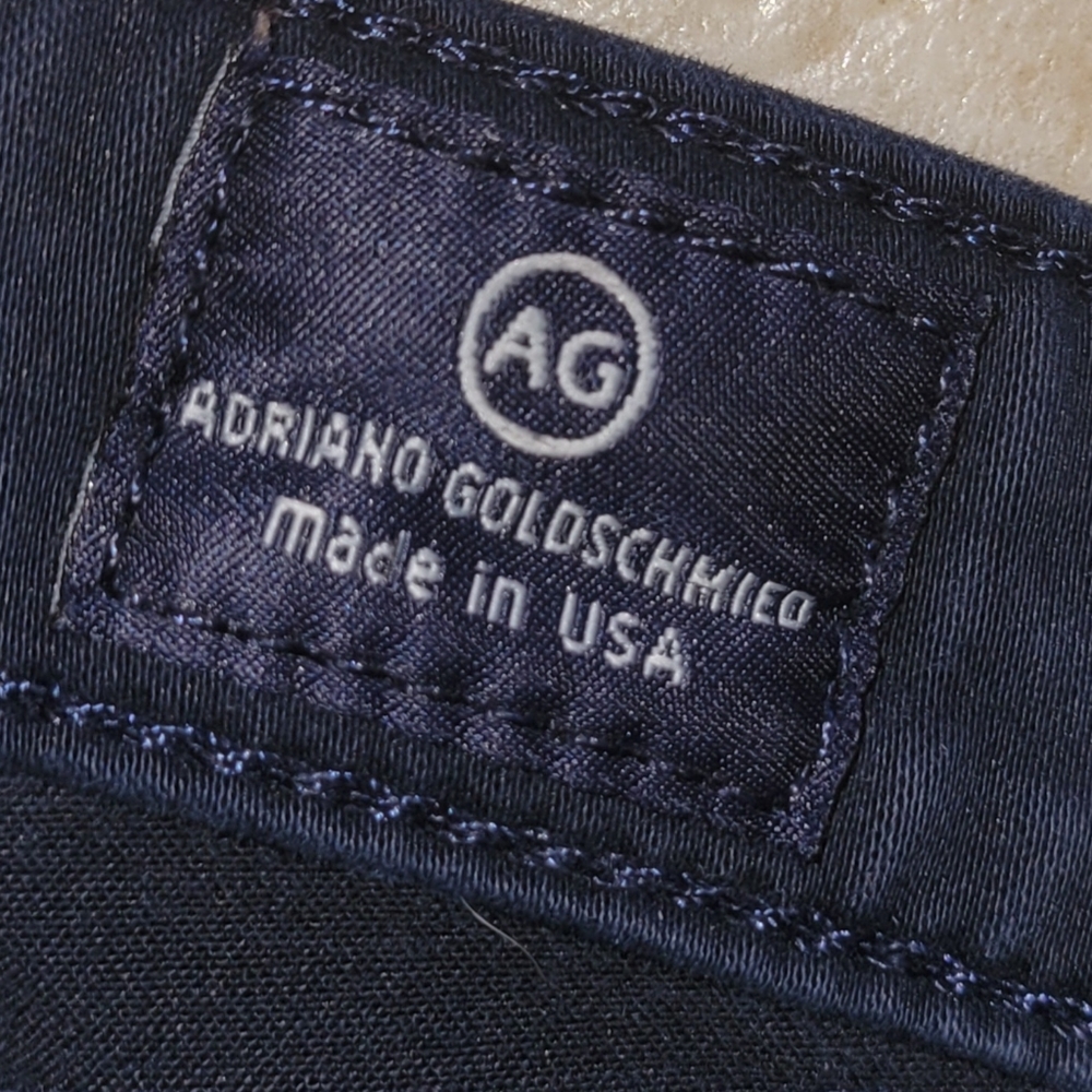 AG Adriano Goldschmied The Stilt Cigarette Jean Navy Blue Colored Size 4/27 Reg - Picture 12 of 14